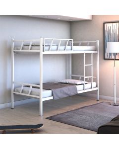 Beliche Duarte Solteiro Bicama Aço Solteiro Grade Proteção Escada Branco